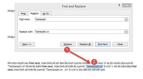 tim kiem va thay the tu trong word