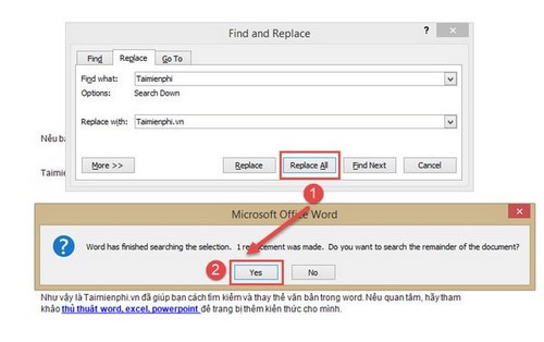 tim kiem va thay doi tu trong word