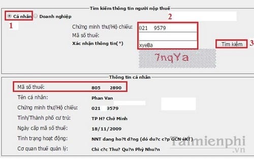Check mã số thuế cá nhân tra cuu ma so thue ca nhan