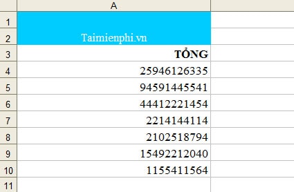 hien thi dau phay trong Excel