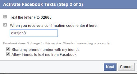 How To Activate Fb Text Messages