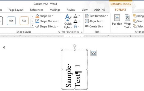 how-to-change-the-direction-rotate-90-degrees-in-word-2013-word