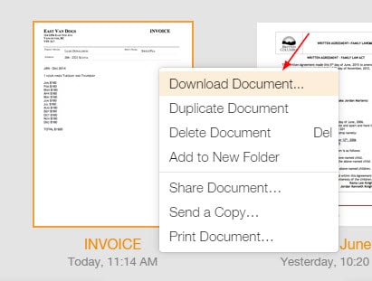 Transfer document iWord to Word, PDF, ePub