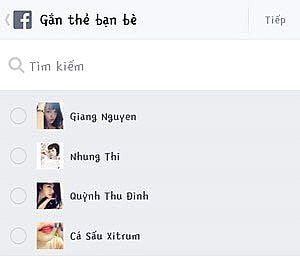  tag ten ban be facebook tren dien thoai