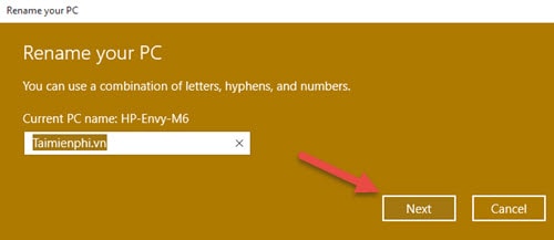 doi ten may tinh windows 10, thay pc name tren windows 10, doi ten may tinh win 10