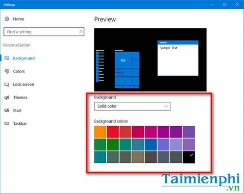 doi hinh nen may tinh windows 10
