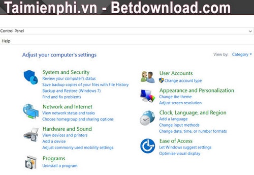 so sanh trinh don settings va control panel trong windows 10