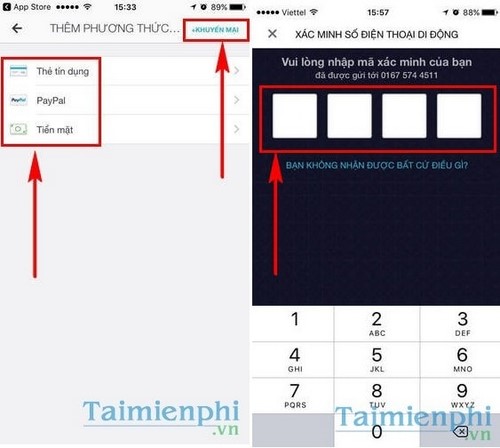 dang ky tra tien mat tren dich vu uber