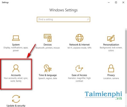 go bo email dang nhap windows 10 anniversary