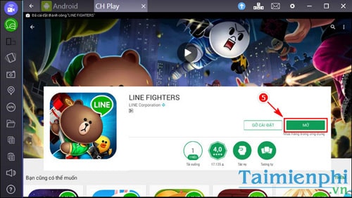 choi game Line Fighters tren bluestacks