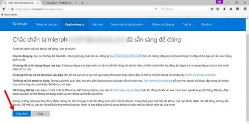 xoa tai khoan skype