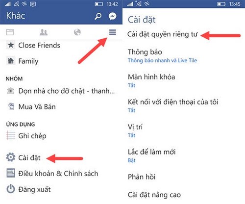 thoat messenger tren winphone