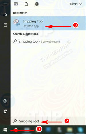 chup anh man hinh windows 10 bang snipping tool