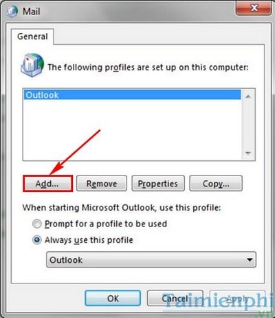 sua loi su co ket noi tren outlook