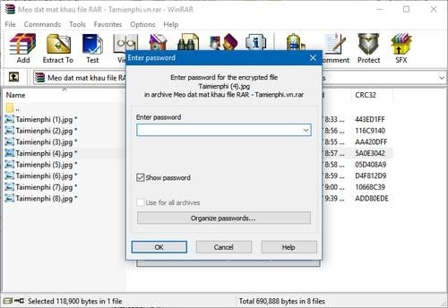 meo dat mat khau cho file nen trong vai not nhac 8