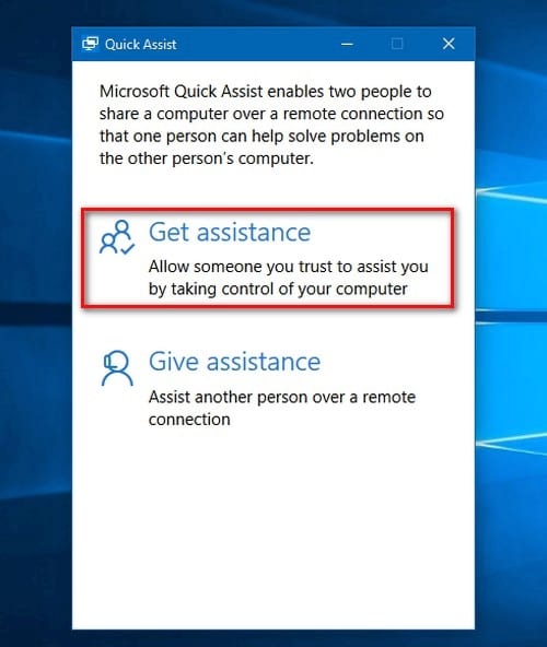 huong dan cai dat va su dung quick assist tren windows 10 thay the teamviewer 4