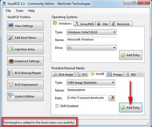 cach cai win 7 truc tiep tren hdd van su dung chuc nang format 5
