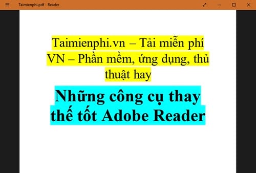 nhung cong cu thay the tot adobe reader 5
