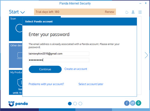 giveaway Panda Internet Security 2017