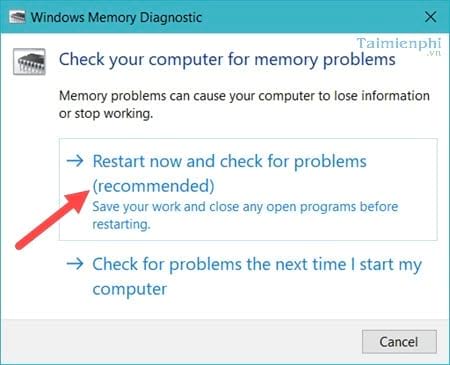 cach kiem tra suc khoe cua ram tren windows 10 3