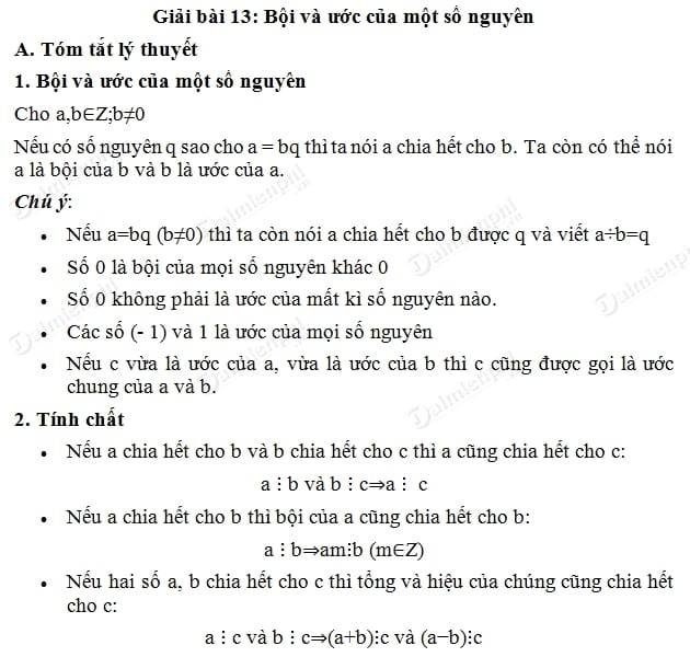 Giải bài tập trang 97 SGK Toán 6 tập 1 - Bội và ước của một số nguyên câu 101, 102, 103, 104, 105, 106