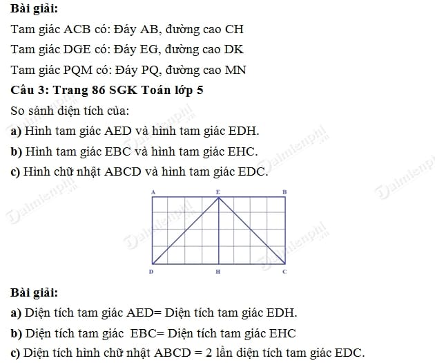 giai toan lop 5 hinh tam giac