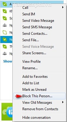 Cách chặn cuộc gọi Skype cach chan cuoi goi skype