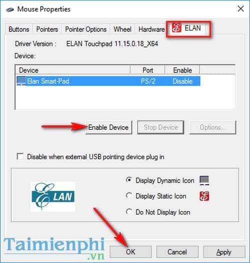 sua loi touchpad tren may tinh lenovo chay windows 10 khong hoat dong 3