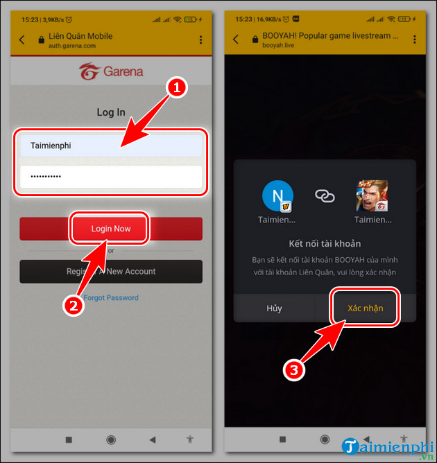 Cách kết nối tai nghe liên quan trong ứng dụng Booyah