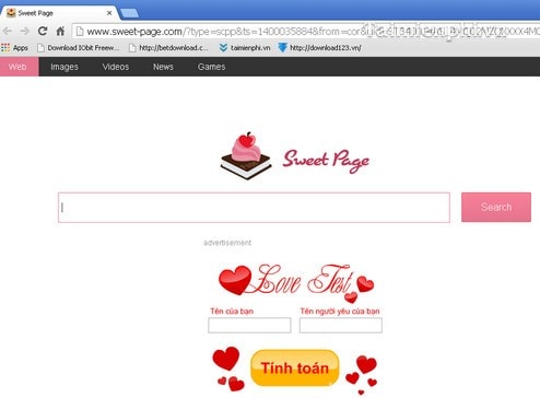loai bo trang sweet-page.com cho trinh duyet firefox va chrome