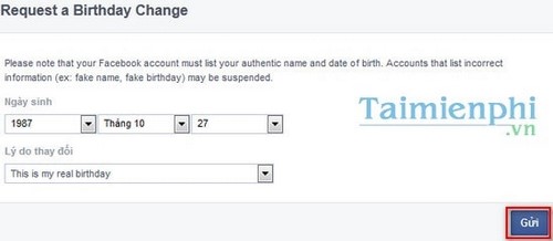 Change my date of birth