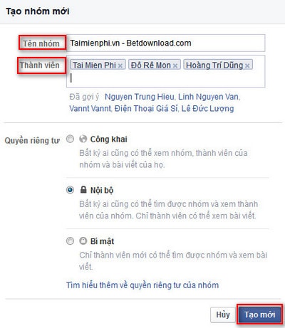 cach tao nhom tren facebook 