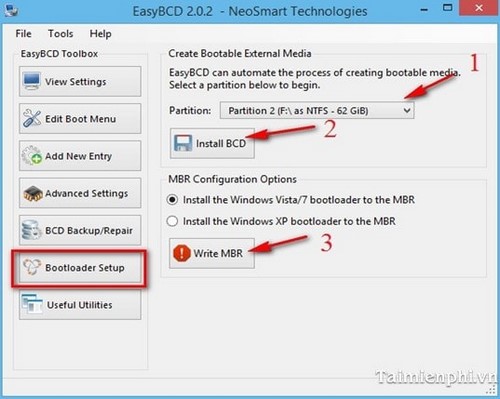 How to write a new mbr in windows 7