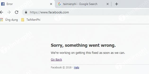 vao facebook bi loi