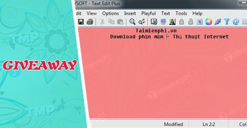 giveaway ban quyen mien phi text edit plus
