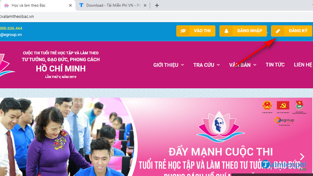 Hướng dẫn đăng ký cuộc thi Tuổi trẻ học tập và làm theo tư tưởng, đạo đức Hồ Chí Minh