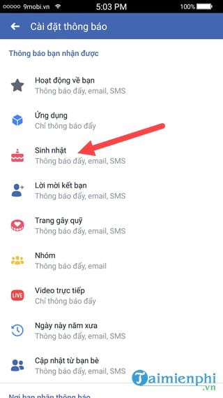 cach hien thong bao sinh nhat tren facebook 12