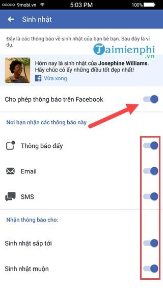 cach hien thong bao sinh nhat tren facebook 13