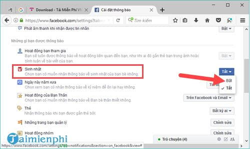cach hien thong bao sinh nhat tren facebook 5