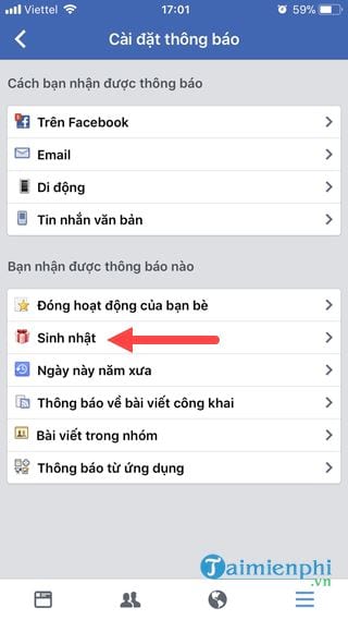 cach hien thong bao sinh nhat tren facebook 9