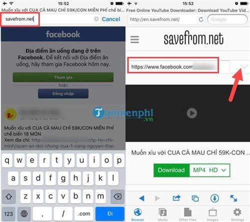 cach tai video facebook tren dien thoai iphone ipad 4