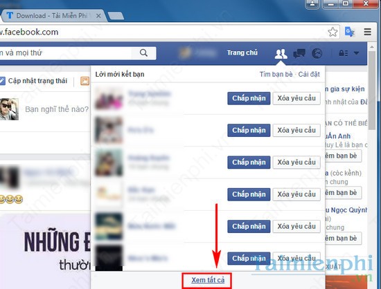 cach xem danh sach da gui ket ban facebook