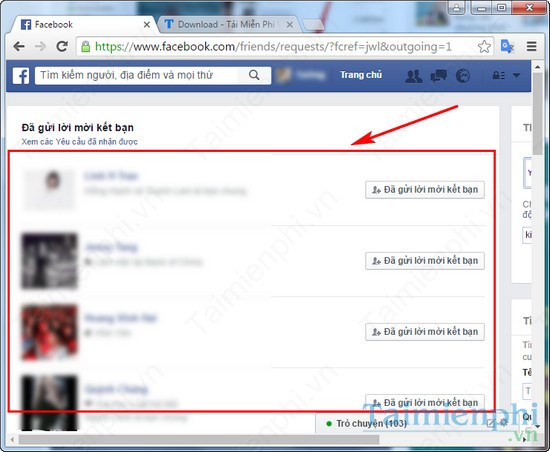 xem danh sach da gui ket ban facebook