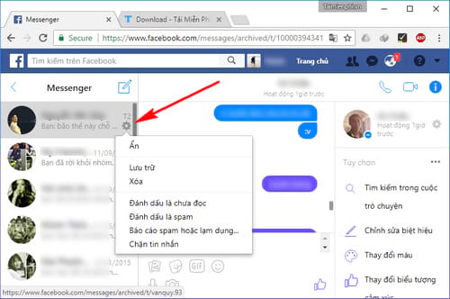 lay lai tin nhan facebook