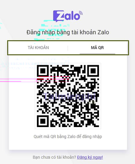 dang nhap zalo bang web