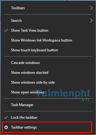 an thanh taskbar windows