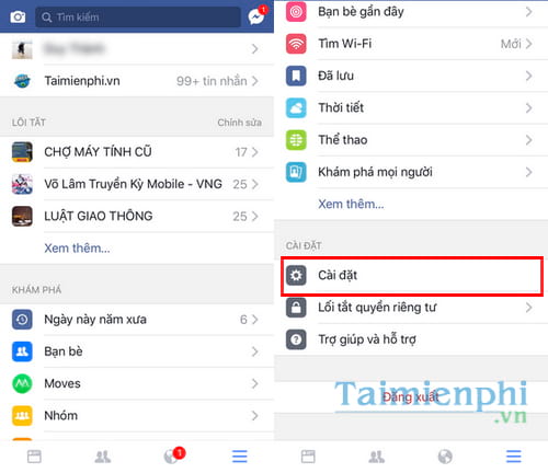 doi ten facebook tren dien thoai