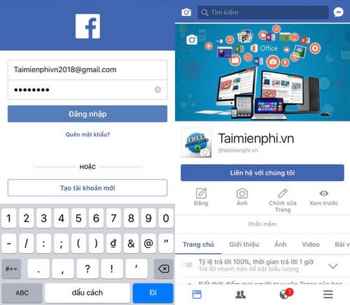 dang nhap facebook bang gmail