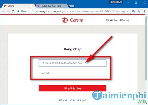 doi mat khau garena thay doi pass garena