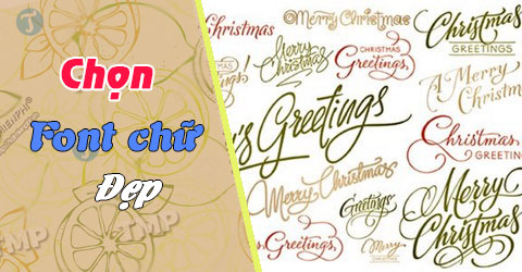 chon font chu dep trong photoshop